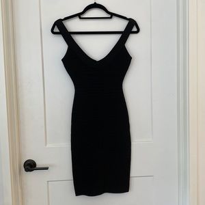 Herve Leger Bandage Scoop Neck Dress